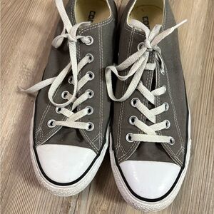Converse Gray Canvas All Star Sneakers Sz 10 Women